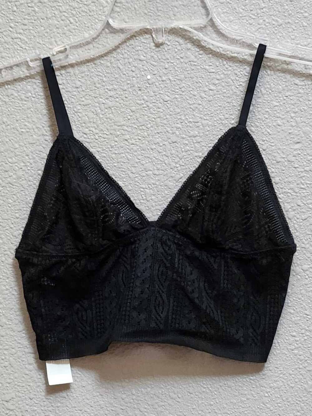 AERIE - Lace Bra Top Bralette Black - Small - NEW NWT